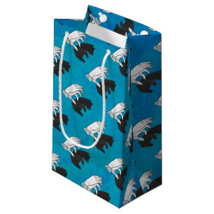 Shadow Bear Cub on Blue Small Gift Bag