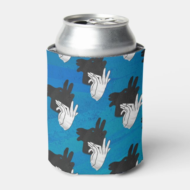 Shadow Billy Goat on Blue Can Cooler (Can Front)