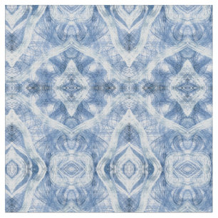 Shadow Blue Abstract Watercolor Art Fabric
