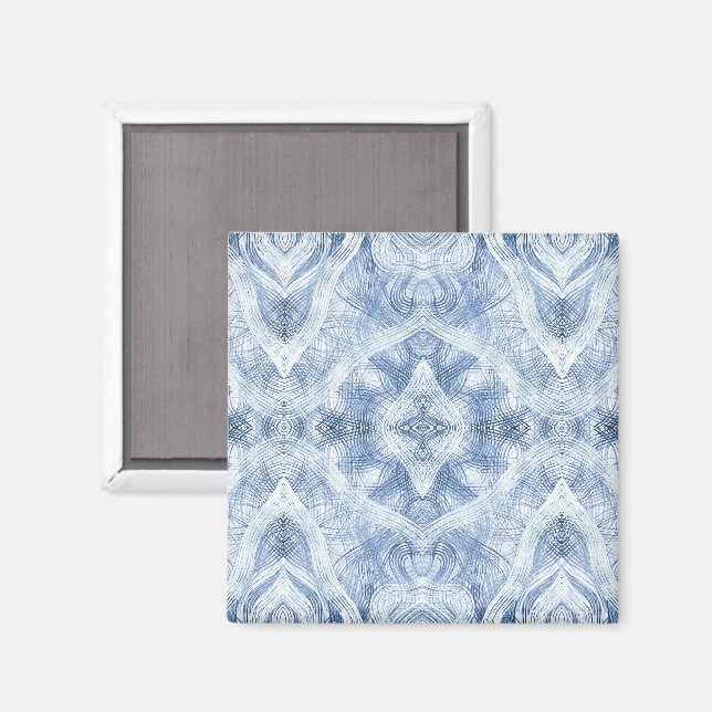 Shadow Blue Abstract Watercolor Art Magnet (Front/Back)