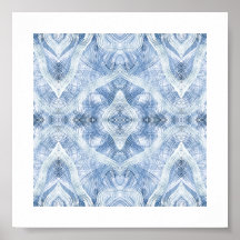 Shadow Blue Abstract Watercolor Art