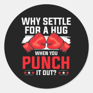 Shadow Boxing Punching Kickboxing G Gloves Boxer F Classic Round Sticker