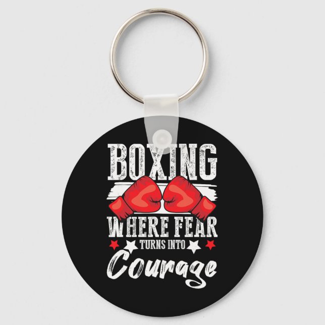 Shadow Boxing Punching Kickboxing G Gloves Boxer F Keychain (Front)