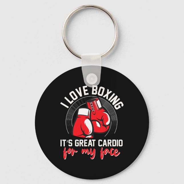 Shadow Boxing Punching Kickboxing G Gloves Boxer F Keychain (Front)