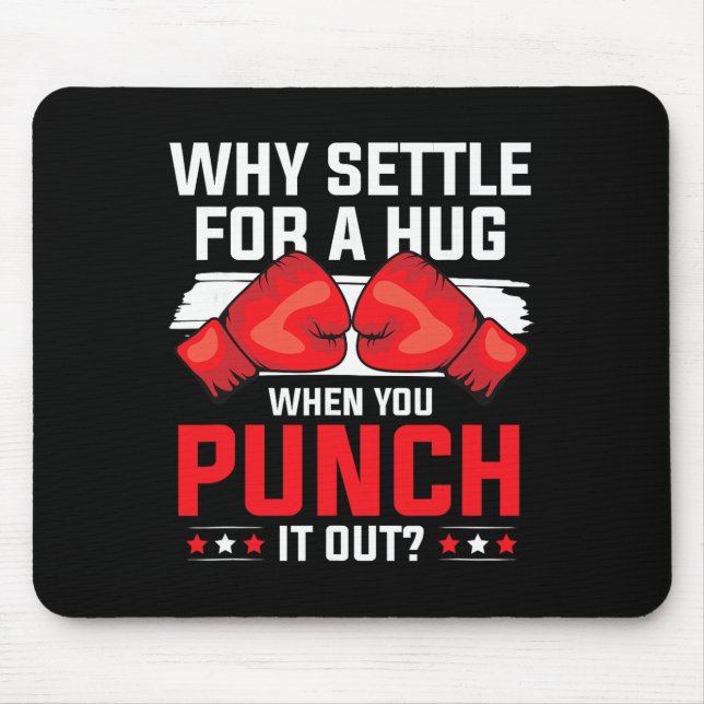 Shadow Boxing Punching Kickboxing G Gloves Boxer F Mouse Pad (Front)