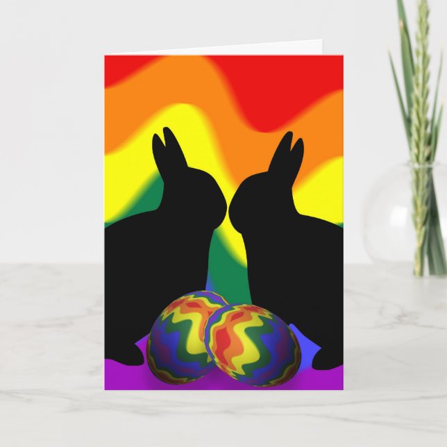 Shadow Bunnies Holiday Card (Front)