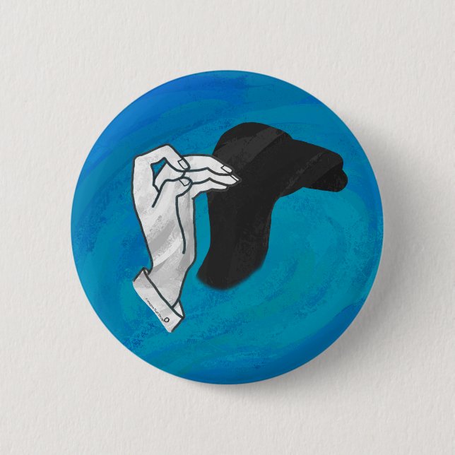 Shadow Camel On Blue 2 Inch Round Button (Front)