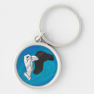 Shadow Camel On Blue Keychain