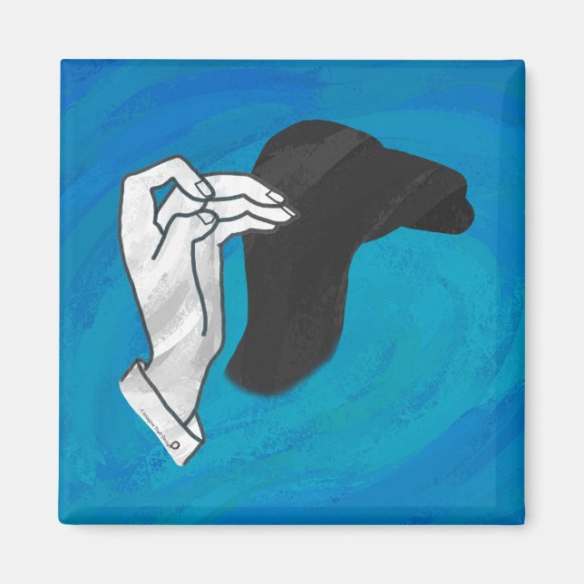 Shadow Camel On Blue Magnet (Front)