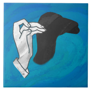 Shadow Camel On Blue Tile