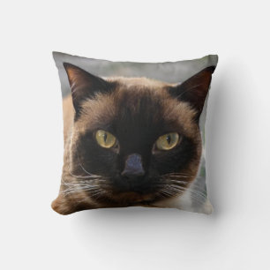 Shadow Cat Lover Dark Strong Face Pet Throw Pillow