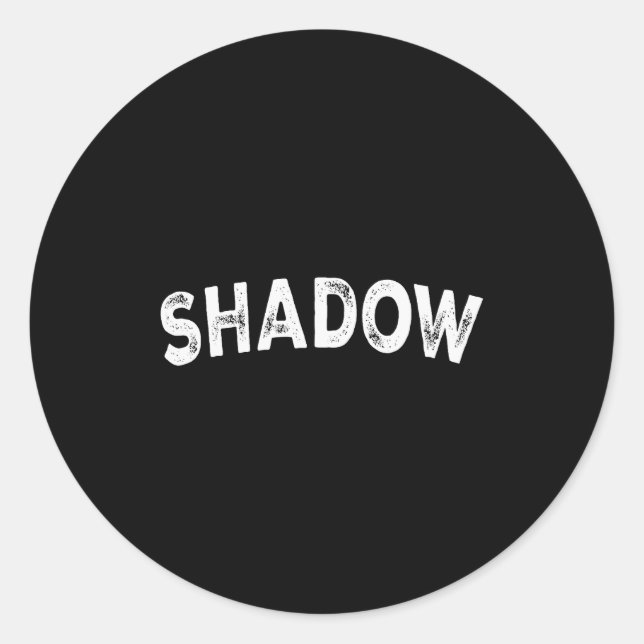 Shadow  classic round sticker (Front)