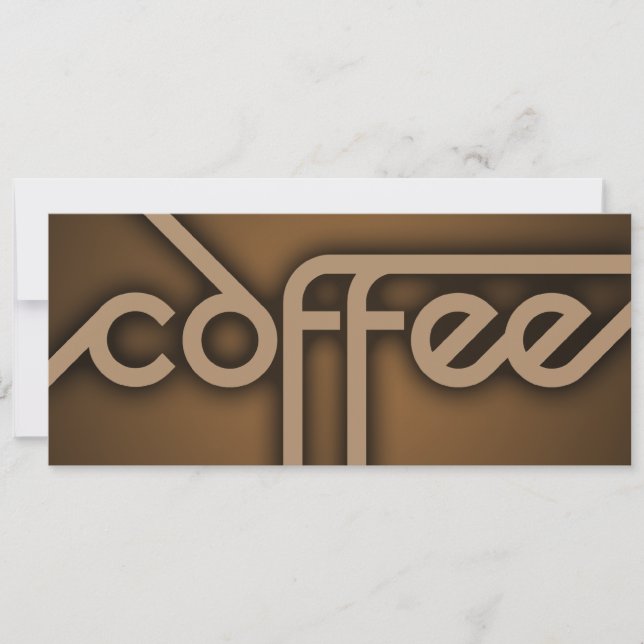 shadow COFFEE (colour customizable) Invitation (Front)