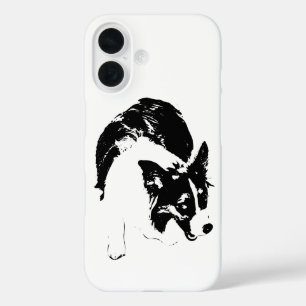 Shadow Corgi Charm iPhone 16 Case