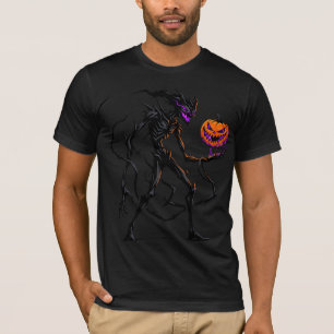 Shadow Creature Pumpkin Shirt Spooky Monster Goth