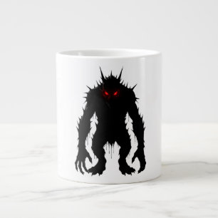 Shadow Demon Monster Red Eyes Horror gift Large Coffee Mug