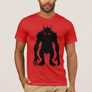 Shadow Demon Monster Red Eyes Horror gift T-Shirt