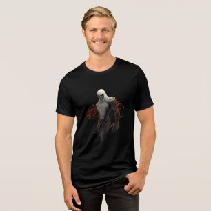 Shadow Demon with Burning Eyes Tri-Blend Shirt