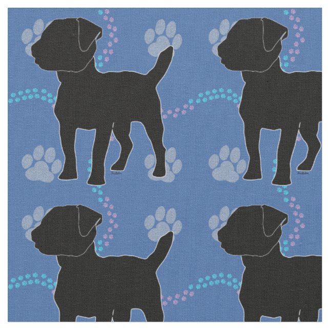 Shadow Dogs - Jack Russell Terrier v1 Fabric (Close Up)