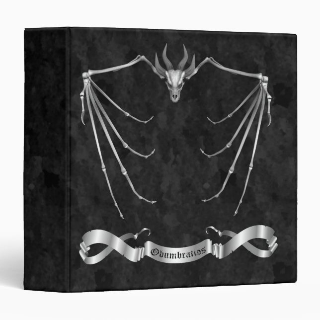 Shadow Dragon Occulte Goth Classeur (Devant/Côté)