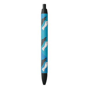 Shadow Duck on Blue Black Ink Pen