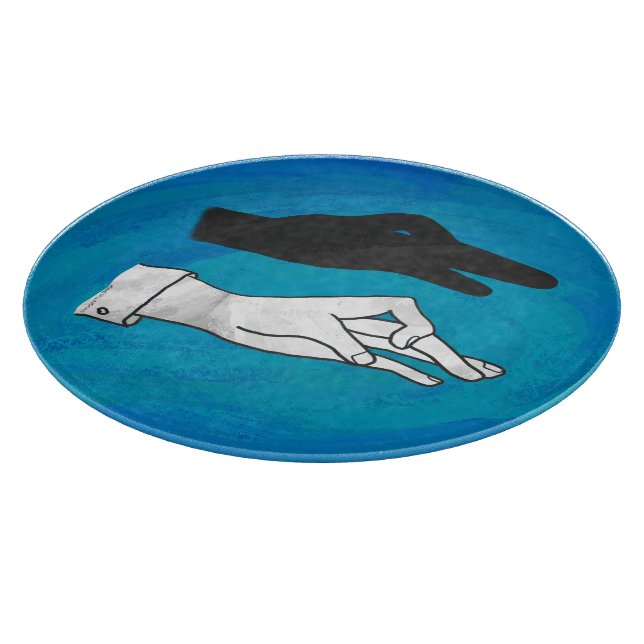 Shadow Duck On Blue Cutting Board (Corner)