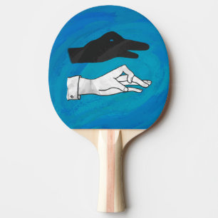 Shadow Duck On Blue Ping Pong Paddle