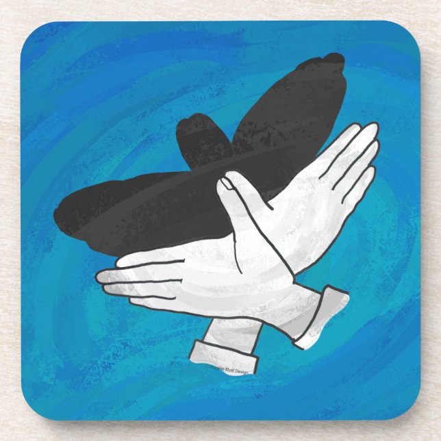 Shadow Eagle On Blue Coaster (Front)
