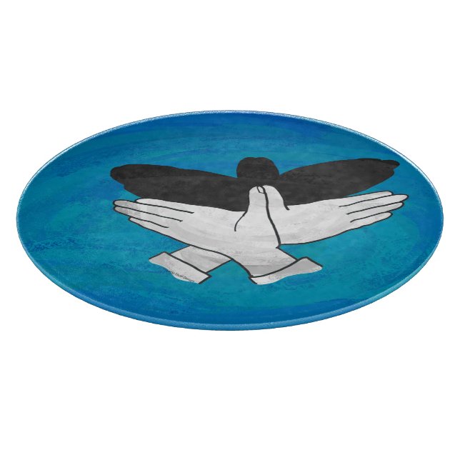 Shadow Eagle On Blue Cutting Board (Corner)