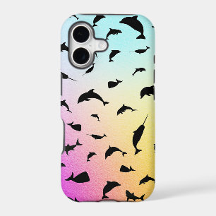 Shadow fish shark whale gradient colourful galaxy