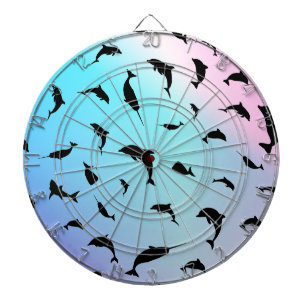 Shadow fish shark whale gradient colourful galaxy dartboard