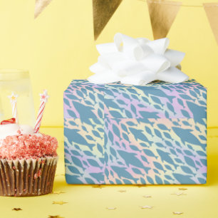 Shadow Fish Shark Whale on gradient galaxy Wrapping Paper