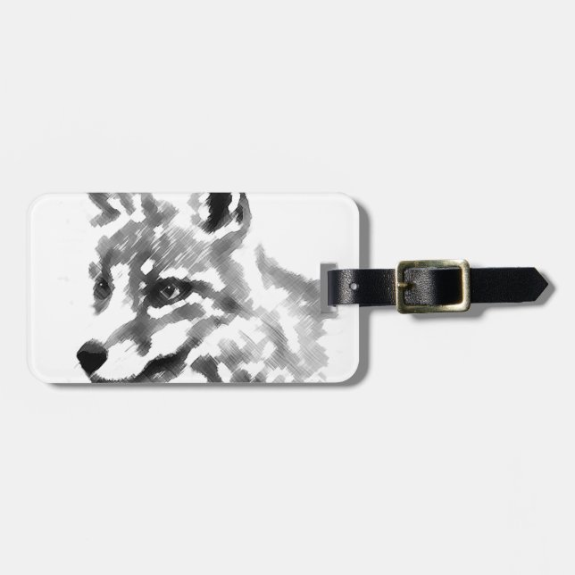 Shadow Fox Luggage Tag (Front Horizontal)
