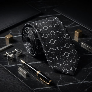 Shadow Grid Micro Polka Pattern Tie