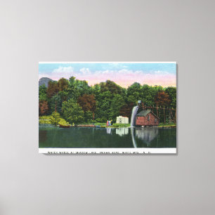 Shadow Lake Water Wheel Indian Head View Canvas Print
