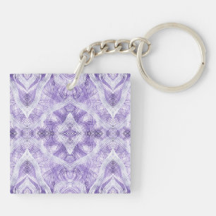 Shadow Light Purple Abstract Watercolor Art Keychain