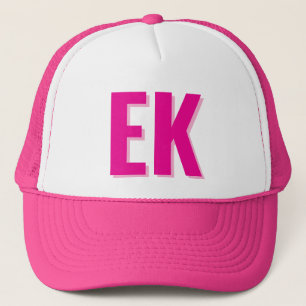 Shadow monogram Beach Bachelorette Party Favors Trucker Hat