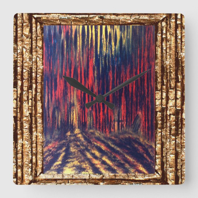 Shadow of Souls Square Wall Clock (Front)