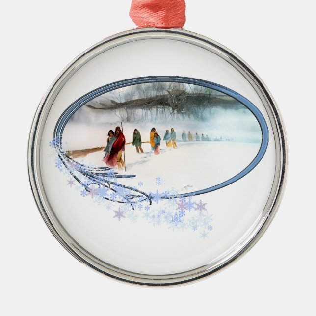 Shadow of the Owl on the Trail of Tears Metal Ornament (Front)