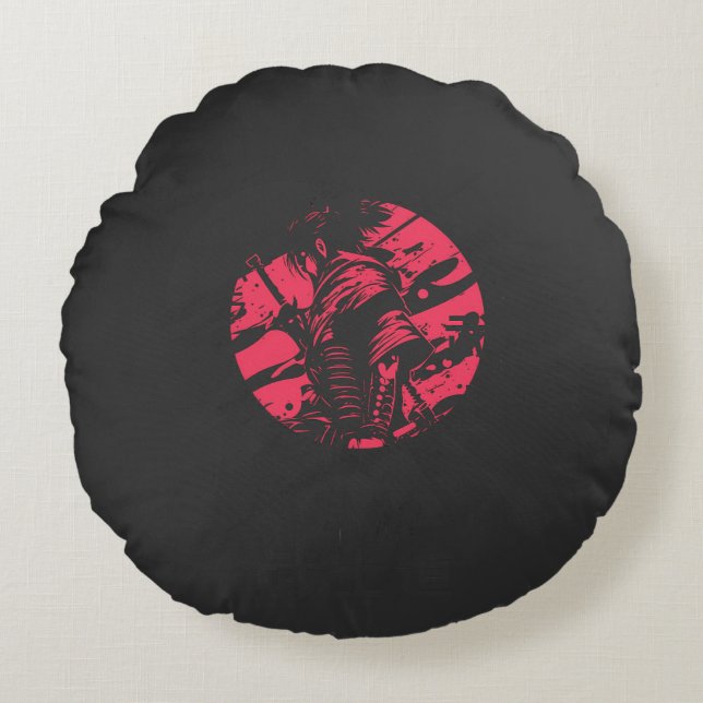  Shadow of the Samurai Round Pillow (Front)