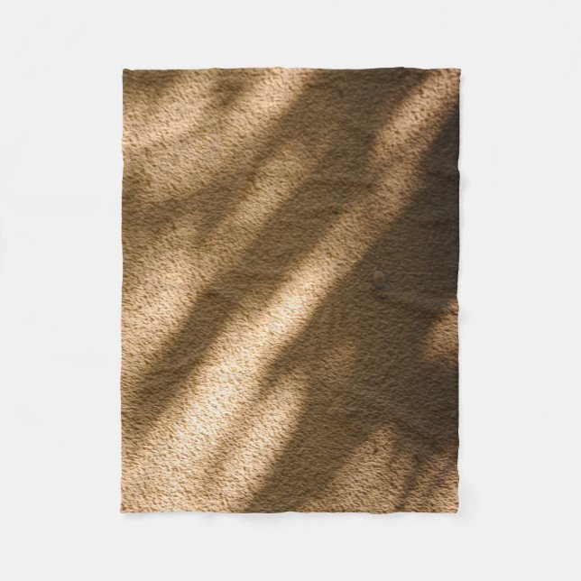 Shadow on brown carpeted floor fleece blanket (Front)