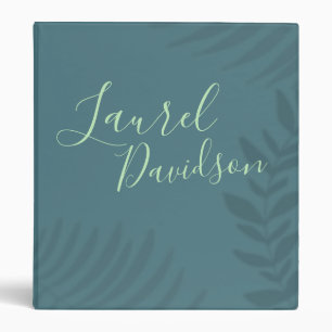 Shadow Palm Teal Binder