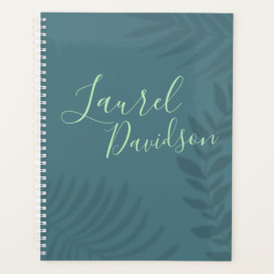 Shadow Palm Teal Planner