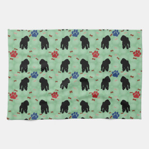 Shadow Poodle Kitchen Towel