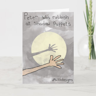 Shadow Puppet themed greetings card
