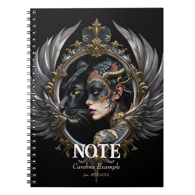 Shadow Queen – Panther Spirit Emblem.  Notebook (Front)
