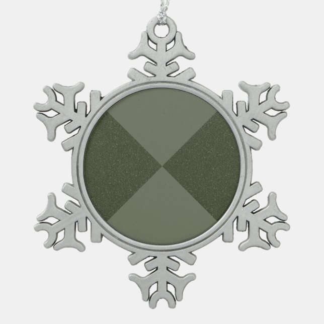 Shadow & Sage Snowflake Ornament – Customizable (Front)