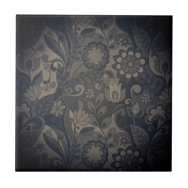 Shadow Smokey Charcoal Grey Tan Dark | Ceramic Til Tile (Front)