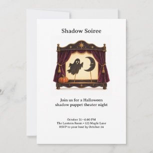 Shadow Soiree Halloween Shadow Puppet Invitation