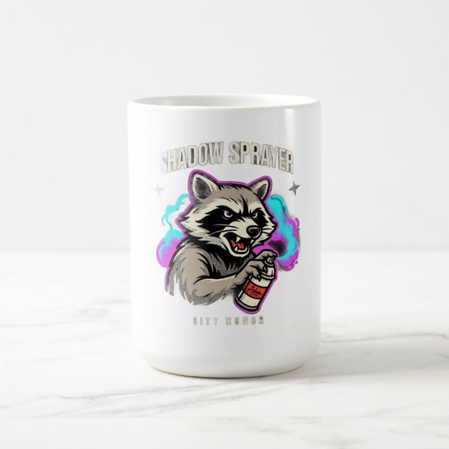 Shadow Sprayer Raccoon Long Sleeve Coffee Mug (Center)